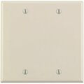 Leviton 2-Gang Standard Thermoset Blank Wall Plate, Light Almond 000-78025